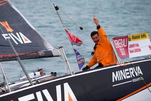 Alexis Loison, skipper du Figaro Groupe Fiva, vainqueur de la Generali Solo 2015 photo copyright Alexis Courcoux taken at  and featuring the  class