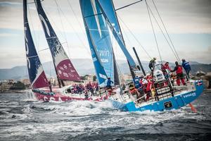 Fleet in action - Genoa Boat Show photo copyright  Amalia Infante / Volvo Ocean Race taken at  and featuring the  class