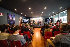 Fleet in action - Genoa Boat Show photo copyright  Amalia Infante / Volvo Ocean Race taken at  and featuring the  class
