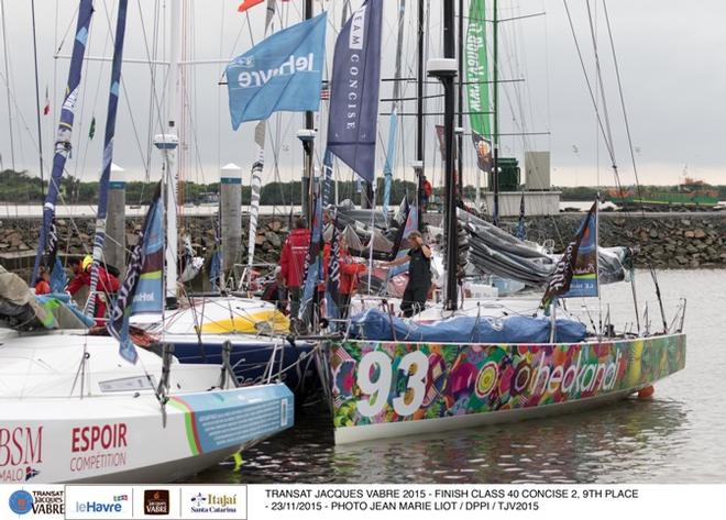 A Finale for four for Class 40 - 2015 Transat Jacques Vabre &copy;  Jean-Marie Liot / DPPI / TJV http://www.transat-jacques-vabre.com/