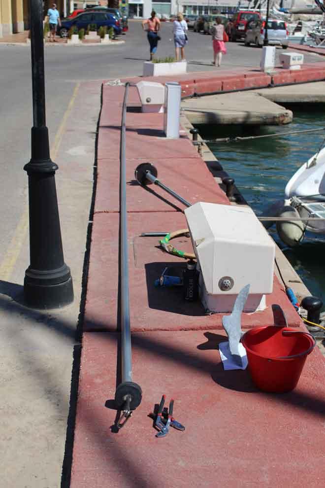 Repairing our furler/forestay © Annika Fredriksson / Ocean Crusaders