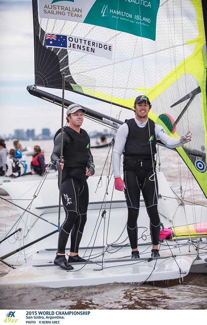 Nathan Outteridge (NSW) and Iain Jensen (NSW) - 2015 49er World Championship © Berni Gerz