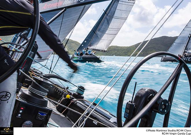 Onboard with Artemis Racing during the 2014 RC44 Virgin Gorda Cup © MartinezStudio.es