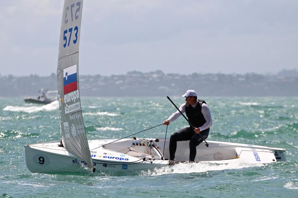  Vasilij Zbogar Day 4, Finn Gold Cup, Takapuna  © Robert Deaves/Finn Class http://www.finnclass.org