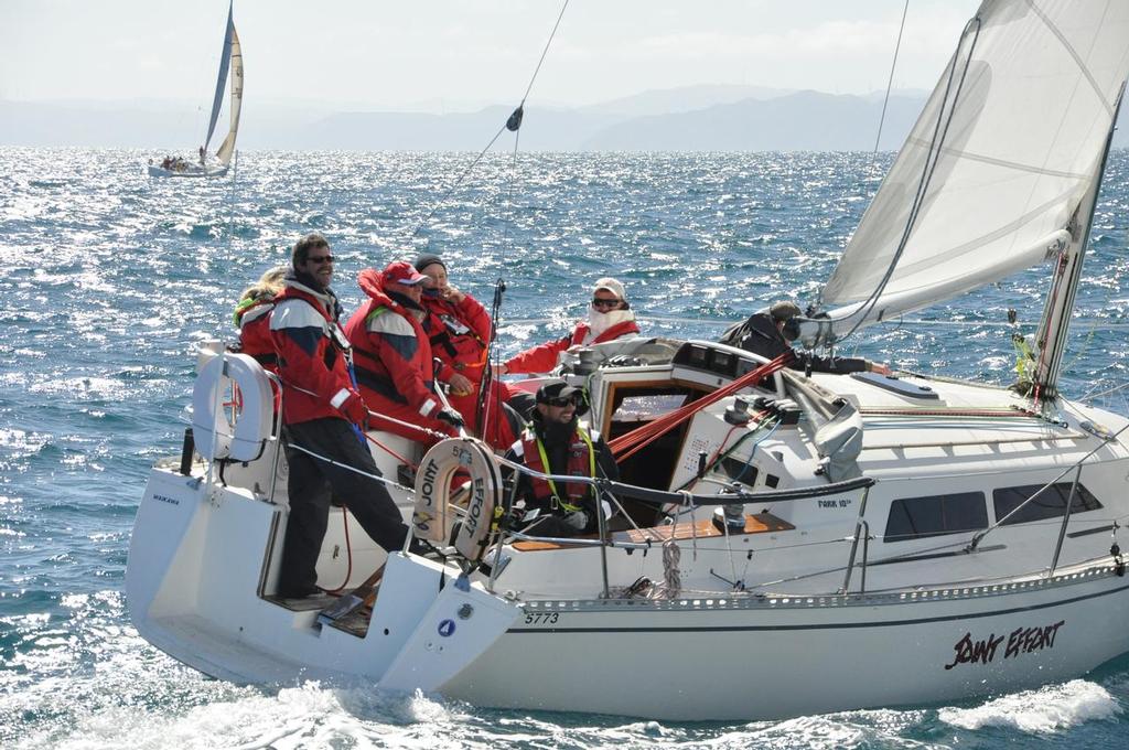 The crew of Joint Effort skippered by Bill Crossen photo copyright Tom van der Burgh taken at  and featuring the  class