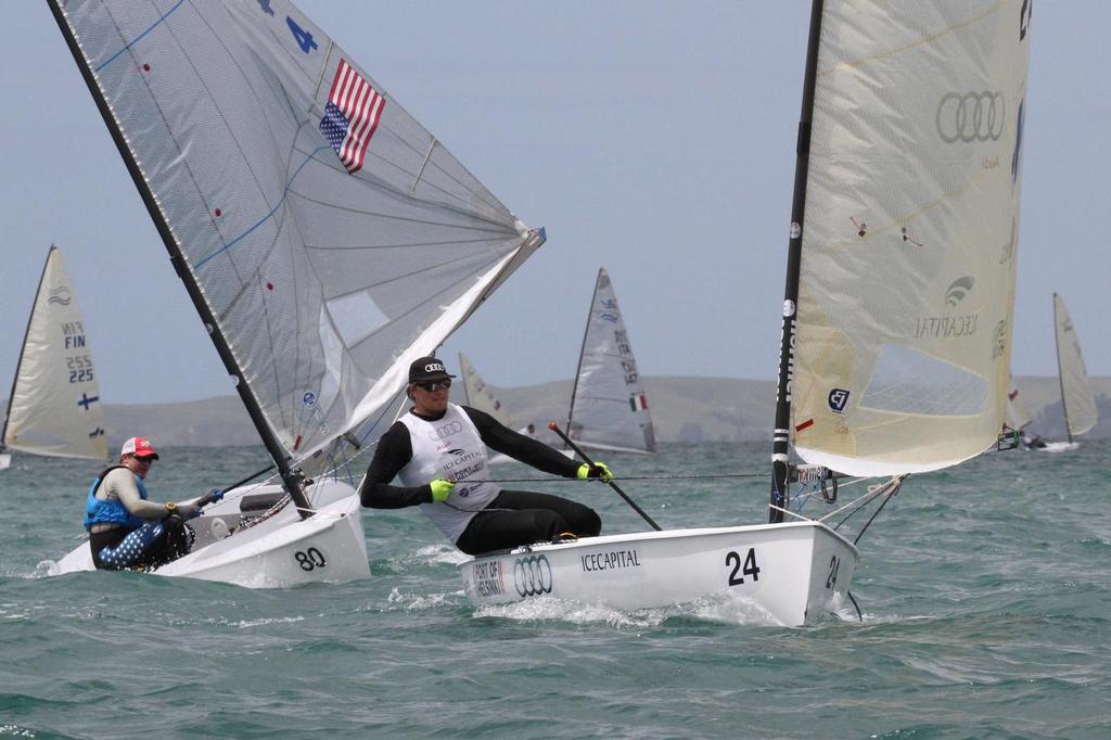Race 1 Tapio Nikko (FIN) and Zach Railey (USA) - Finn Gold Cup - Day 1 photo copyright Richard Gladwell www.photosport.co.nz taken at  and featuring the  class