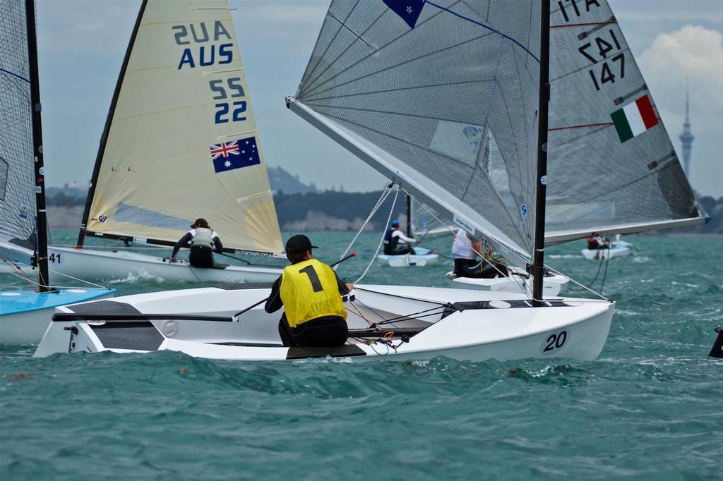 Finn Gold Cup - Race 3 - Andrew Murdoch (NZL) yellow jersey wearer - Leg 2 photo copyright Richard Gladwell www.photosport.co.nz taken at  and featuring the  class