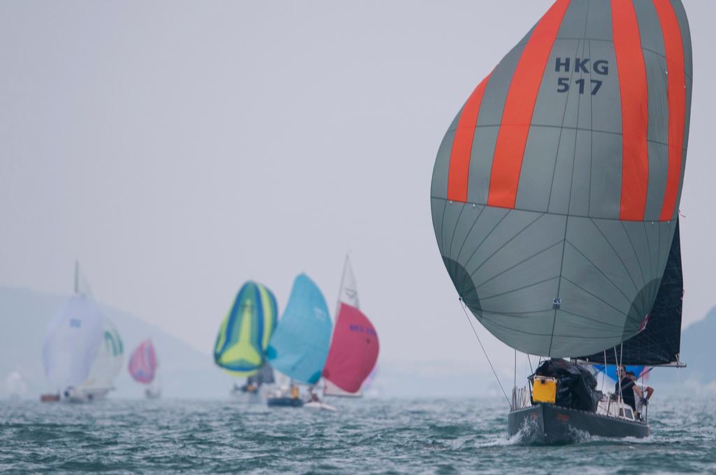 Participants in action during the Old Mutual Top Dog Trophy Series 2015-2016 on November 21 2015 in Hong Kong © RHKYC / Xaume Olleros
