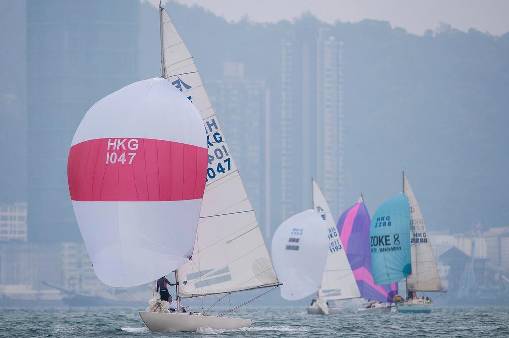 Participants in action during the Old Mutual Top Dog Trophy Series 2015-2016 on November 21 2015 in Hong Kong © RHKYC / Xaume Olleros