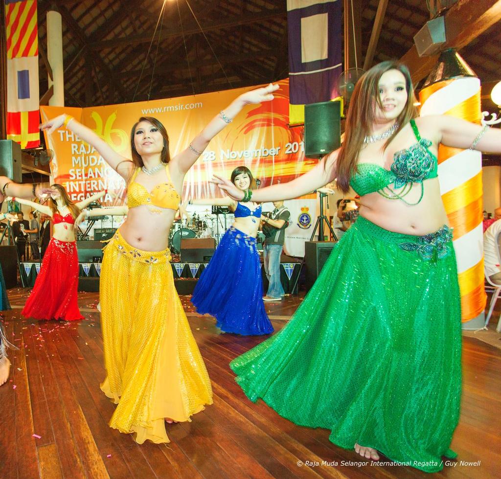 A whole troupe of belly dancers. Raja Muda Selangor International Regatta 2015 © Guy Nowell / RMSIR