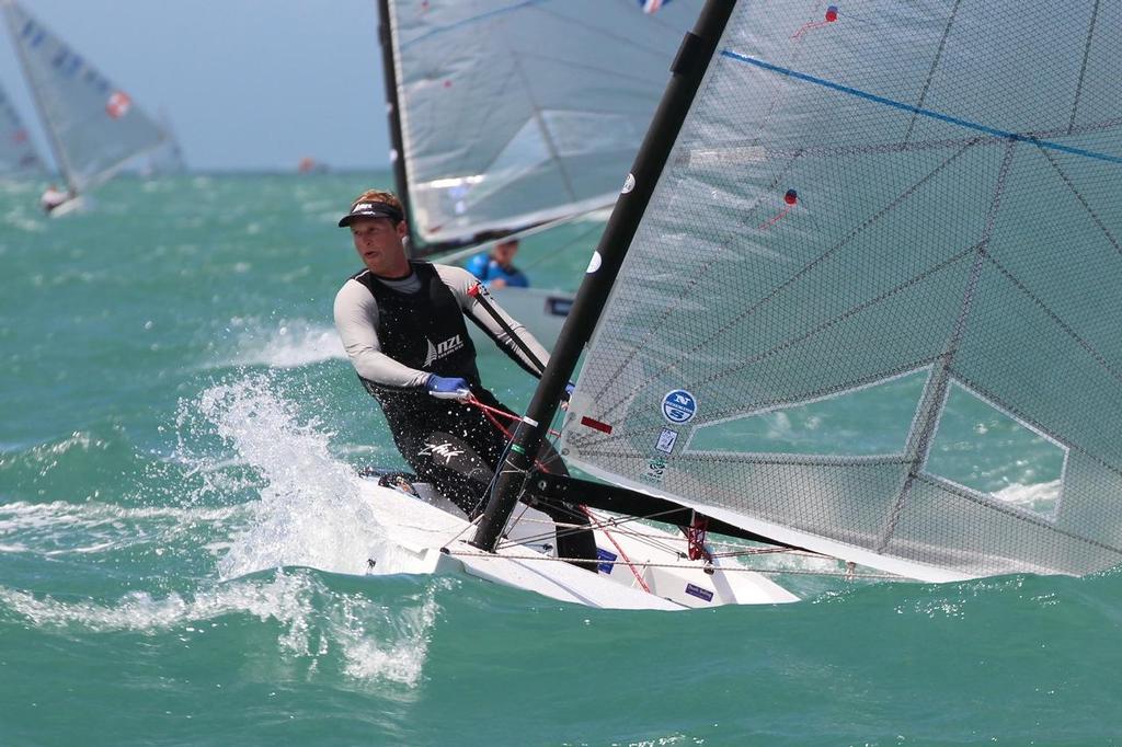 Josh Junior Day 4, Finn Gold Cup, Takapuna © Robert Deaves/Finn Class http://www.finnclass.org