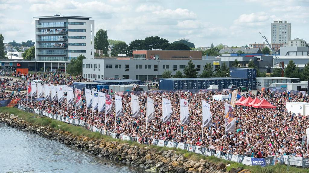 June 14, 2015. Big crowds at Volvo Ocean Race Village in Lorient photo copyright Ricardo Pinto / Volvo Ocean Race taken at  and featuring the  class