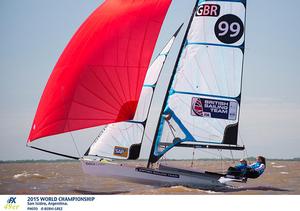 2015 49er Worlds - San Isidro, Argentine photo copyright Berni Gerz taken at  and featuring the  class