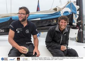 A Finale for four for Class 40 - 2015 Transat Jacques Vabre photo copyright  Jean-Marie Liot / DPPI / TJV http://www.transat-jacques-vabre.com/ taken at  and featuring the  class