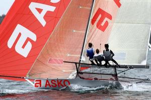 Asko Appliances - 2015 NSW 18ft Skiff Championship photo copyright Frank Quealey /Australian 18 Footers League http://www.18footers.com.au taken at  and featuring the  class