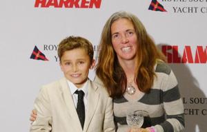 Finlay Craigen with special guest Libby Greenhalgh, presenting the prizes photo copyright Chris Gillingham taken at  and featuring the  class