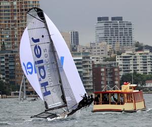 Haier Appliances - 2015 NSW 18ft Skiff Championship photo copyright Frank Quealey /Australian 18 Footers League http://www.18footers.com.au taken at  and featuring the  class