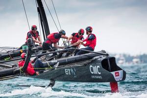 Land Rover BAR racing on the AC45F photo copyright Lloyd Images taken at  and featuring the  class