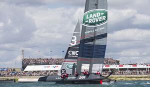 Land Rover BAR racing at the Louis Vuitton America's Cup World Series Portsmouth photo copyright Lloyd Images taken at  and featuring the  class