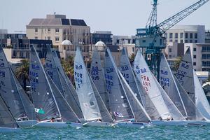 The 2.4M fleet get away - Para World Championships 2015 photo copyright Teri Dodds http://www.teridodds.com taken at  and featuring the  class
