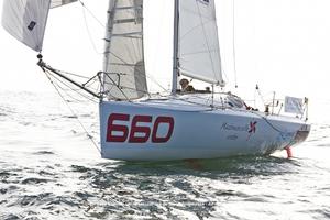 Bittersweet waves - 2015 Mini Transat Îles de Guadeloupe photo copyright  Jacques Vapillon / Mini Transat http://www.minitransat.fr taken at  and featuring the  class