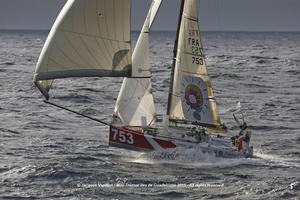 24 hours to go - 2015 Mini Transat - Îles de Guadeloupe photo copyright  Jacques Vapillon / Mini Transat http://www.minitransat.fr taken at  and featuring the  class