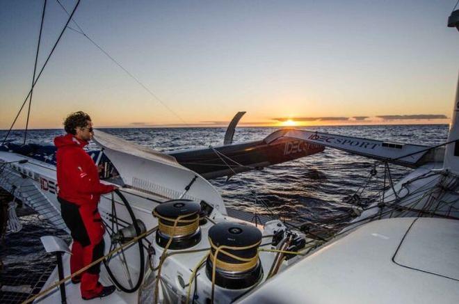 IDEC Sport Tackling a misty Indian Ocean © IDEC Sport