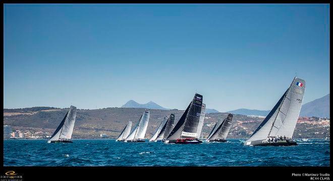 Fleet racing near Gibraltar – RC44 Sotogrande World Championship &copy; Martinez Studio