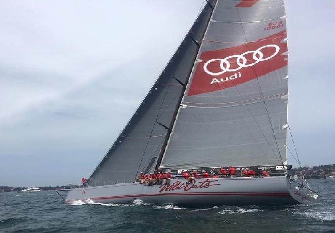 RSHYR? defending champion Wild Oats XI wins - 2015 SOLAS Big Boat Challenge © Rolex Sydney Hobart