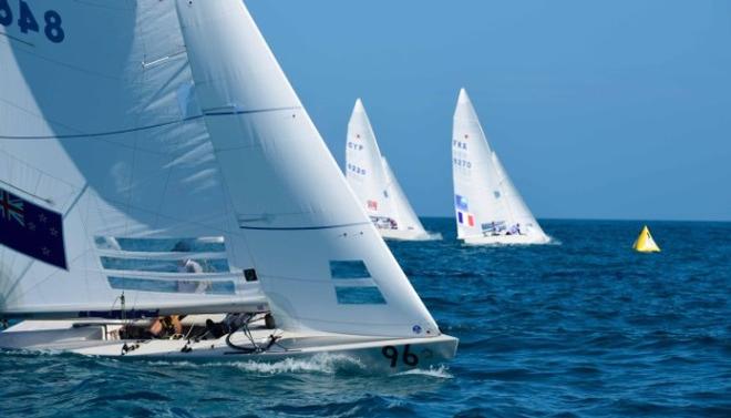 Fleet in action on day one - 2015 Star Sailors League Finals &copy; Star Sailors League http://starsailors.com/