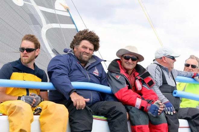 Weight on the rail helped as the fleet sailed out into Bass Strait - 2015 Launceston to Hobart Yacht Race © Sam Tiedemann