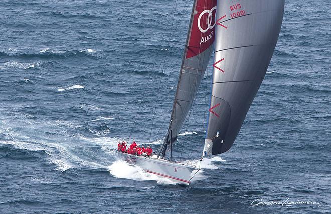 Wild Oats XI smokes home on Sunday - RSHYR 2015 &copy; Crosbie Lorimer http://www.crosbielorimer.com