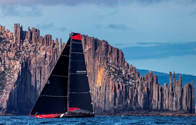 Comanche (USA) arriving to Tasmania to claim line honours - 2015 Rolex Sydney Hobart Yacht Race © Rolex / StudioBorlenghi / Stefano Gattini
