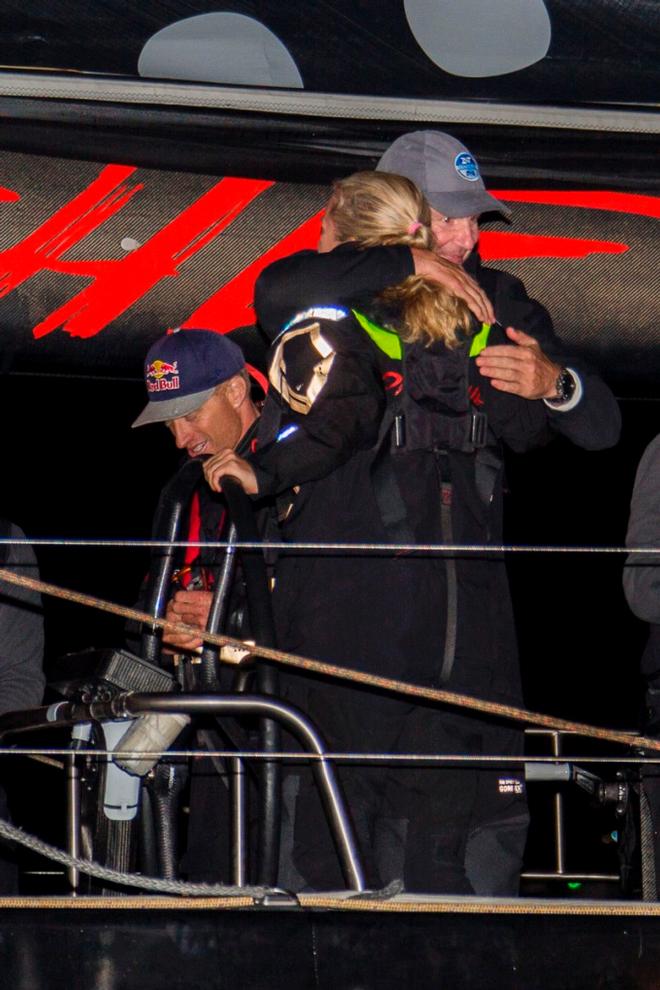 Comanche crew celebrate with co-owner Kristy Clark and skipper Ken Read - Rolex Sydney Hobart Yacht Race © Rolex / StudioBorlenghi / Stefano Gattini