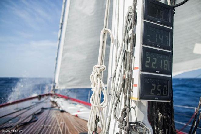 Nomad IV driving hard for Line Honours - Mid Atlantic © Nomad IV/Robin Christol