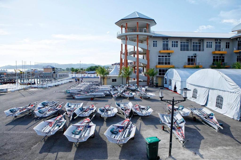 All lines up and ready to go at the 2015 World Sailing Youth Championships in Malaysia photo copyright SW taken at  and featuring the  class