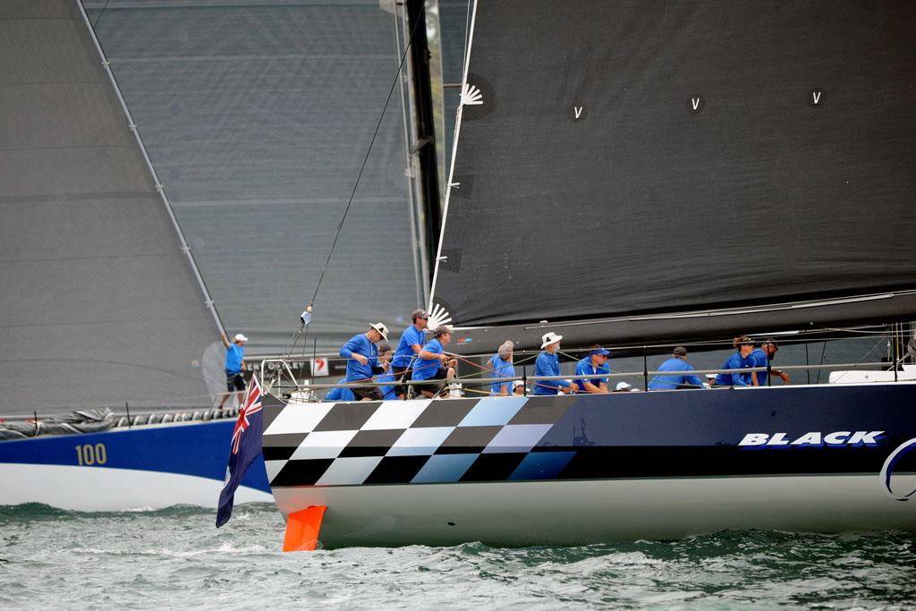 Black Jack, with Rags and Wild Oats to leeward photo copyright Bruce Kerridge taken at  and featuring the  class