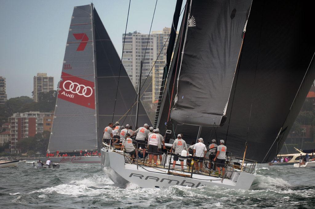 Rambler, with Wild Oats well ahead photo copyright Bruce Kerridge taken at  and featuring the  class