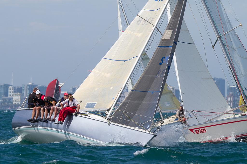 Intrusion in the thick of it and came out on top - as usual. Nice work. - Club Marine Series Round Three ©  Alex McKinnon Photography http://www.alexmckinnonphotography.com