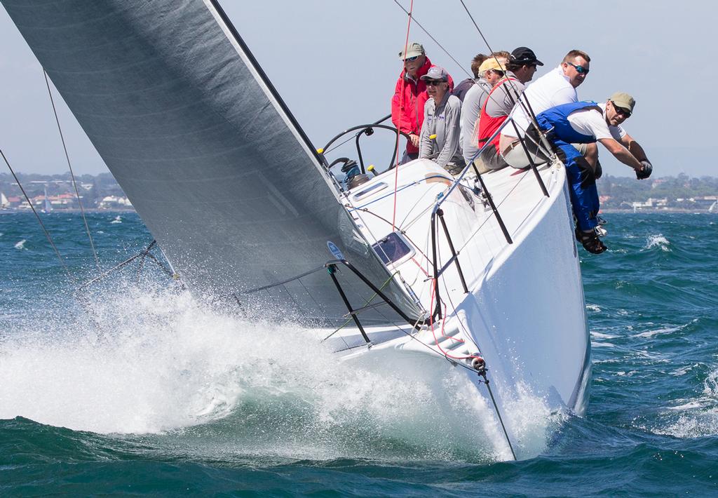 Veloce - proof that sometimes all the bowman's whinging about them being the only ones to do any work.... - Club Marine Series Round Three ©  Alex McKinnon Photography http://www.alexmckinnonphotography.com