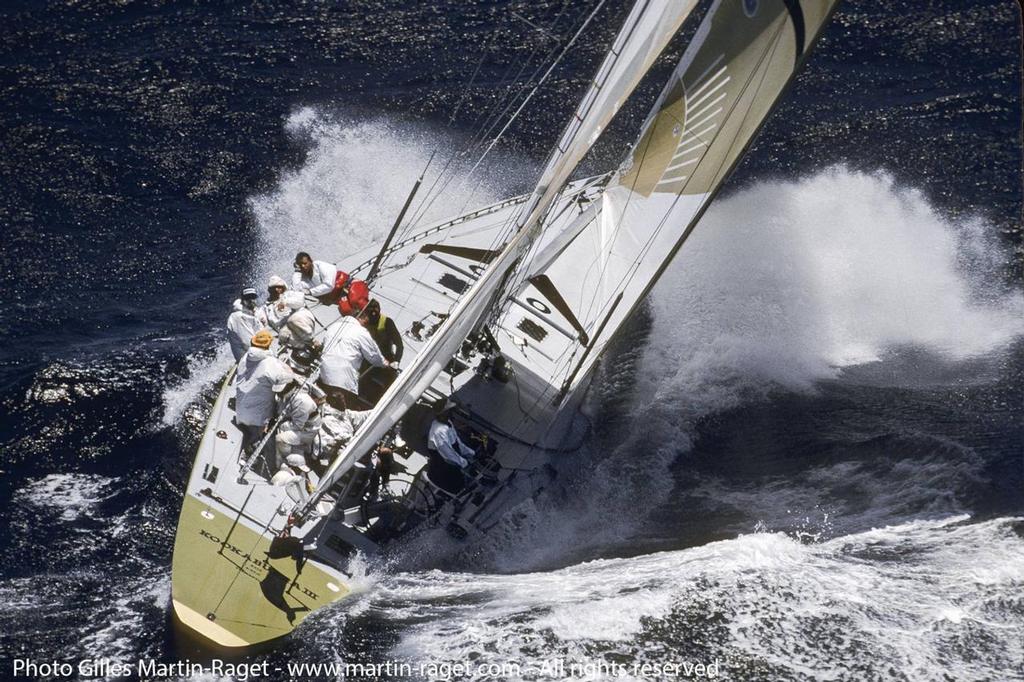 12 Metres - Australian America's Cup Defender, Kookaburra sailing off Fremantle - photo © Gilles Martin-Raget