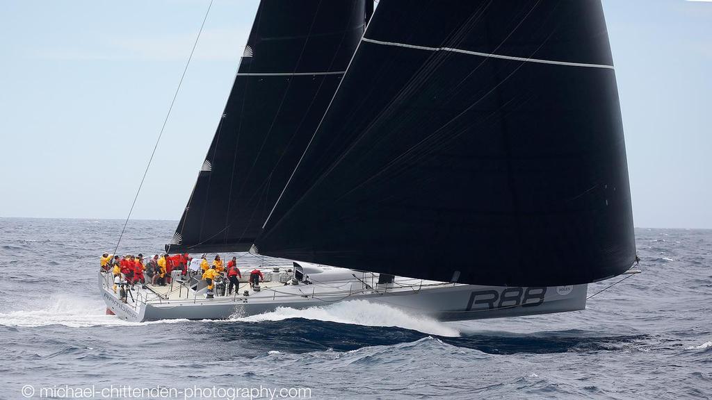 Rambler 88 - 2015 Rolex Sydney Hobart Race start, Sydney Harbour © Michael Chittenden 