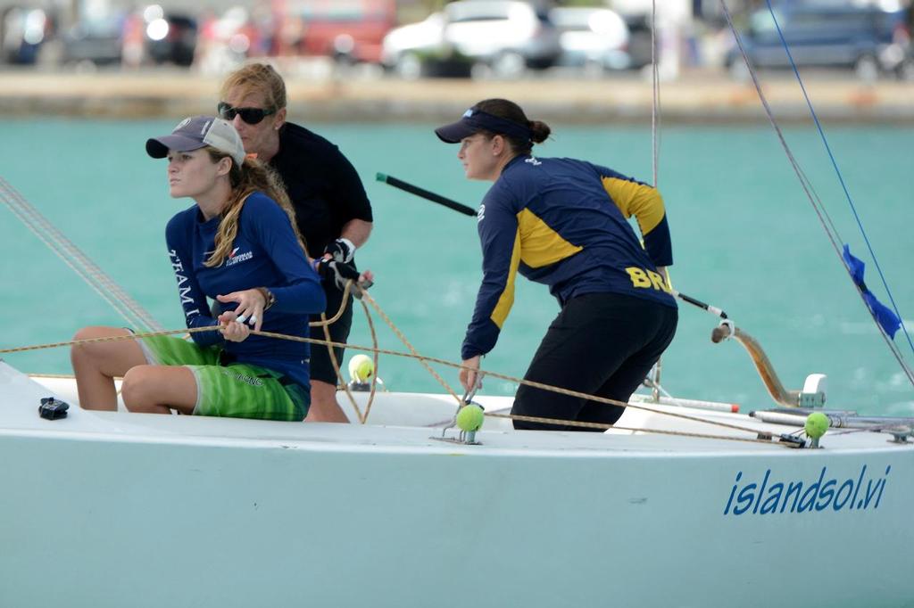 Brazil's Julianna Senfft and her team in the hunt at the CAMR. photo copyright Dean Barnes taken at  and featuring the  class