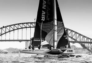 Oman Air finished the first day in Sydney with three race wins putting them second on the overall ranking. - 2015 Extreme Sailing Series photo copyright Lloyd Images taken at  and featuring the  class