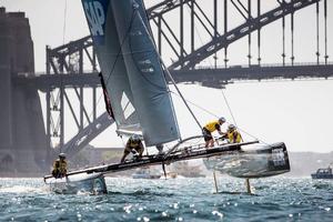 Act 8 Sydney - Day 1 - SAP Extreme Sailing Team lead the fleet after eight races on the opening day on Sydney Harbour - 2015 Extreme Sailing Series photo copyright Lloyd Images taken at  and featuring the  class