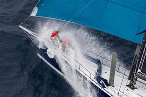 Bowmen at work on Mark Bradford's Volvo 70 BLACK JACK (AUS) - 2015 Rolex Sydney Hobart Yacht Race photo copyright Rolex/ Stefano Gattini http://www.rolex.com taken at  and featuring the  class