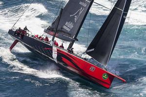 Race Start Comanche, Sail n: 12358, Bow n: 58, Design: Verdier Yacht Design and Vplp, Owner: Jim Clark and Kristy Hinze-Clark, Skipper: Ken Read photo copyright Rolex Sydney Hobart taken at  and featuring the  class