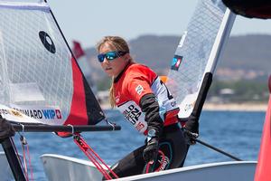Pearl Lattanzi (U16) from the USA on board Aloha - and welcome to Safety Beach!!! - 2015 Bic O'pen World Cup photo copyright  Alex McKinnon Photography http://www.alexmckinnonphotography.com taken at  and featuring the  class