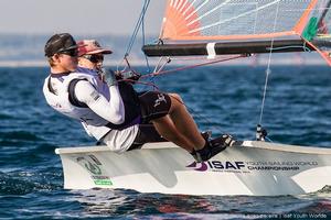 Quinn Wilson and Riley Gibbs - 2015 Youth Sailing World Championships photo copyright ISAF  taken at  and featuring the  class