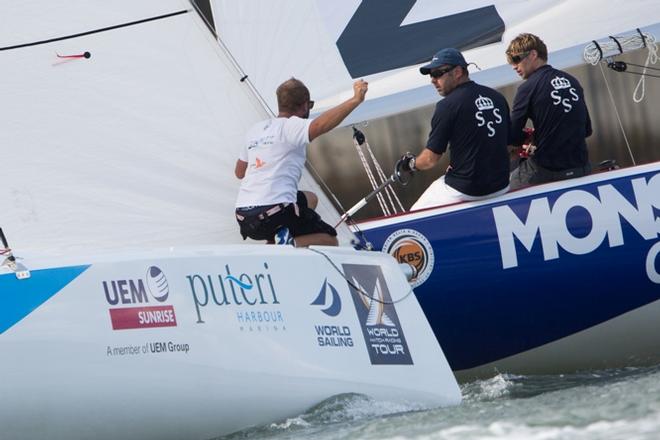 Bjorn Hansen and his Naustika Racing team in action during Qualifying at the Monsoon Cup - World Match Racing Tour &copy;  Robert Hajduk / WMRT